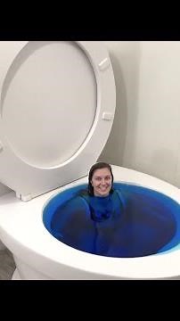 Worlds Largest Toilet Blue Swimming Pool Compilation Big Splash