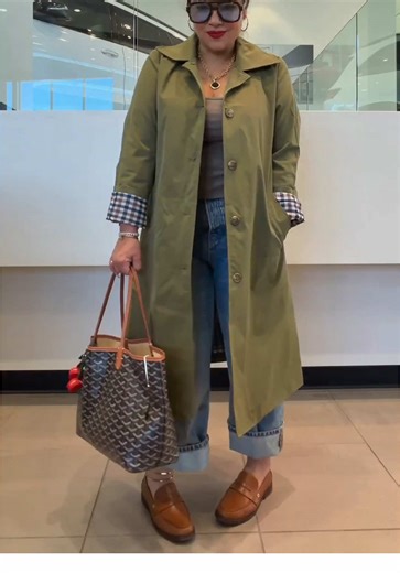 Gingham lined trench coat ✔️ New favorite jeans ✔️ Perfect tank from Oak Fort ✔️ Labradorite necklace, gold hoops, blue sunnies ✔️ Loafers Goyard tote ✔️ And just like that - ready to conquer work, errands, and whatever else the day throws at me. Linked for you in LTK. 💛 #styleover50 #over50fashion #over40 #over50andfabulous #over50 Follow my LTK @Adryana on the @shop.LTK app to view this post and get my exclusive app-only content! @shop.ltk https://liketk.it/60C4A