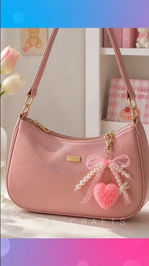 DIY Aesthetic Heart Keychain for Your Bag! 🎀💖 DIY Keychains