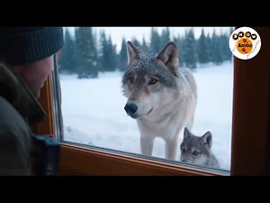 Mother SnowWolf Saves Her Cubs with man help #animals #rescueanimals #humanity