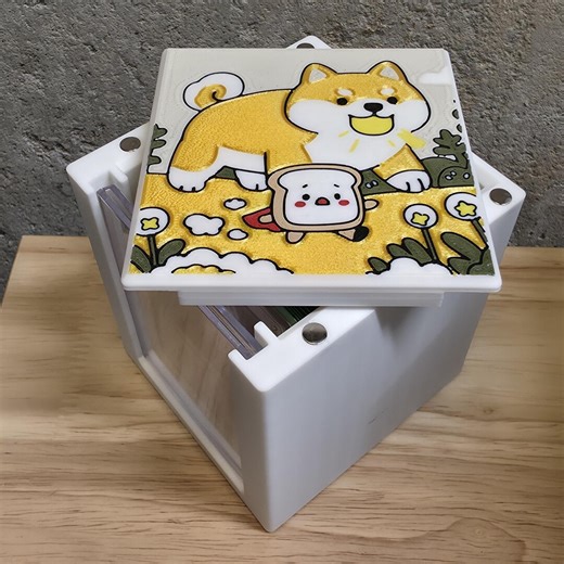 Cute Doge Dog Magnetic MTG Commander Deck Box |spellkeeper| 3D Printed TCG Deck Storage With Top Loader Display - Etsy