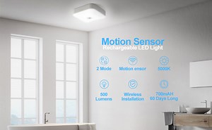 Watch Rechargeable Motion Sensor Battery Powered Ceiling Light on Amazon Live