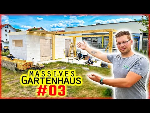 Flat roof construction made of wood - Building a garden house #03 | Home Build Solution