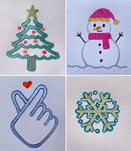 2.4M views · 7.7K reactions | How to Drawing - Christmas Drawings using Glitter Pen ‎‍ | Parenting | Facebook