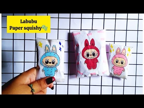 DIY Labubu Paper Squishy🫧| How to Make a Cute Labubu Paper Squishy Step by Step | Easy Paper squishy