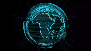 Download digital Spinning Hologram Globe of Planet Earth for free