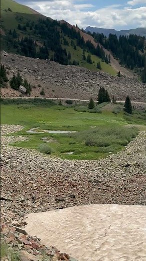 Top of Ophir Pass in the San Juan Mountains of Colorado in the American Southwest