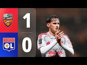 Résumé FC Lorient - OL : Réduit à 10, l'OL s'incline au Moustoir (1-0)
