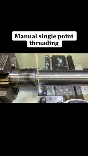 Threading 2”-12 in the manual lathe. #abom79 #lathe #machineshop #lathework #manualmachining #manualmachinist #manufacturing #industrialrepair
