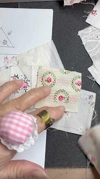 Hand-sewn patchwork pouch with video