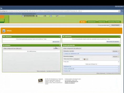Como eliminar tareas de Blackboard Learn 9.1
