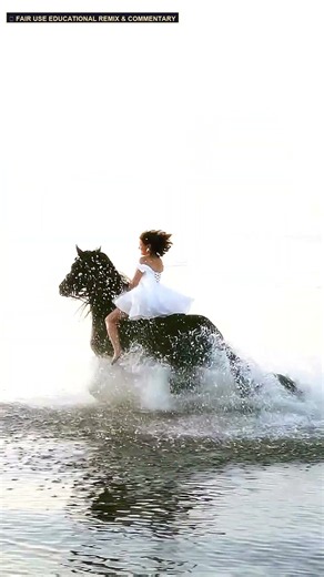 Magic Black Horse Beach Rides & River Crossings 🐎✨ #Shorts
