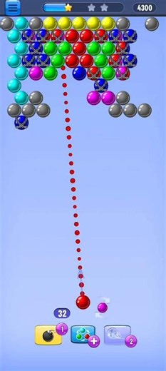 Bubble Shooter Gameplay Satisfying Win! 🔥 Level Clear Challenge #shorts