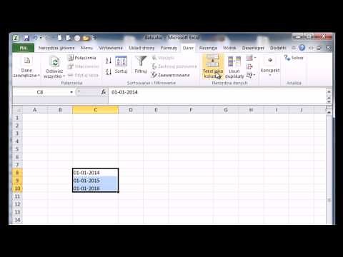 MS Excel - Trzy kroki do poprawnego formatu daty