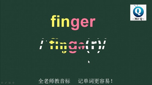 手指finger音标拼读方法视频