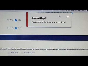How to Overcome the Annual Tax Return Error: "Please Input at Least One Asset on L1 Form" (Guaran...
