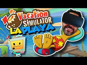 VACATION SIMULATOR GAMEPLAY - PRIMER PASEO TURÍSTICO | The Beach (La Playa)