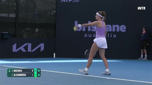 Muchova bests Alexandrova in two tight sets to reach Brisbane quarters