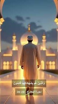 صفات أهل الجنة وأحوال المنكرين من سورة المعارج #قرآن_كريم #تلاوة_خاشعة #الجنة