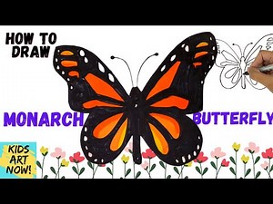 How to Draw a Monarch Butterfly! - Easy Step by Step