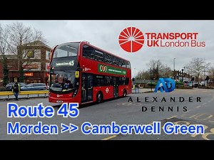 Transport UK Route 45 Morden To Camberwell Green