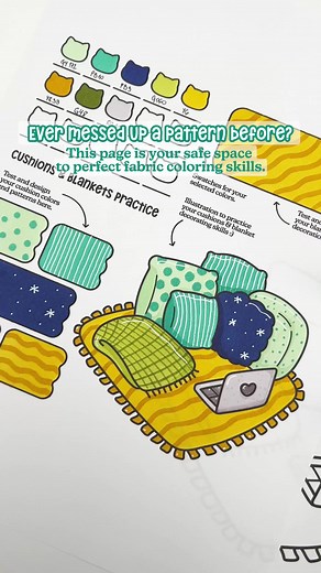 Cozy Cushion & Blanket Coloring Tutorial for Relaxation
