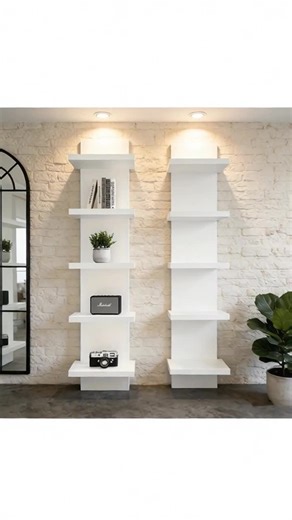 Modern Floating Shelves Set of 5, Vertical Wall Display for Stylish Home Decor, Multi-Tier Bookshelf & Storage Rack for Living Room, Office, Dorm #showershelves #homeorganizationrack #homegoodsfinds🤩🤩 #charlottedecor #entrywayessentials #vanityshelves #kitchenshelf #targetbookcasecloset #diyplayroom #modularclosets
