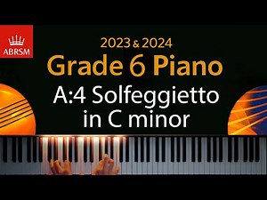 ABRSM 2023 & 2024 - Grade 6 Piano exam - A:4 Solfeggietto in C minor ~ C. P. E. Bach