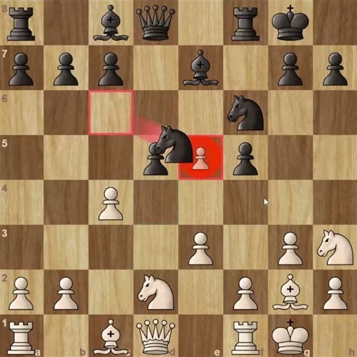Chess Opening Trap to WIN a Knight for Free! 💀🔥 #chess #chesstrap #chessshorts
