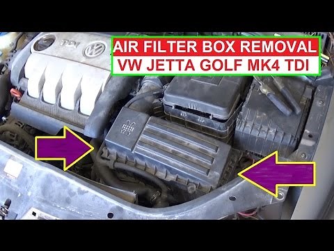 How to Remove and Replace the Air Filter Box on a VW JETTA MK5 TDI and Vw Golf TDI MK5
