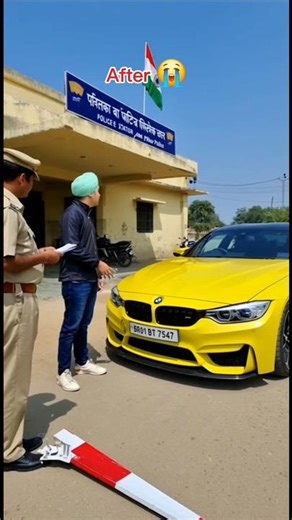 BMW M4 Toll Se Nikli Aur Thane MeChallan Kat Gaya 😭|| Mere To L Lag Gaye 😂 #shorts