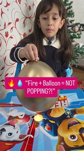STEM and Art by ⭐Samaira ⭐ | 🔥💧 Why This Balloon WON’T Pop! 💧🔥 Watch what happens when a balloon filled with cold water is placed directly over a flame. Instead of... | Instagram
