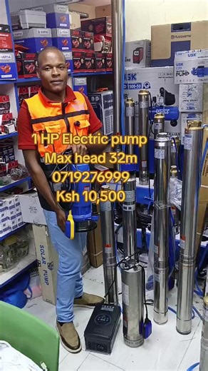 💢♨️Special OFFER ‼️‼️‼️ Electric Submersible water pump. ✅0.5hp Max head 17m for shallow well @9000 ✅1hp max head 32m for shallow well @10, 500 ✅0.5hp Max head 44m @11,500 ✅0.75 Max head 62m @12,500 ✅1hp Max head 85m @13,500 ✅1.5hp Max head 119m @17,600 ✅1.5hp Max head 130m @22,000 ✅2hp Max head 151m @19,700 ✅2hp max head 159m @25,000 ✅3hp Max head 220m @35,000 ✅4hp Max head 287m @44,000 N/B Single phase electric power. Call/whatsup 0719276999. https://petermachinesandspares.co.ke/