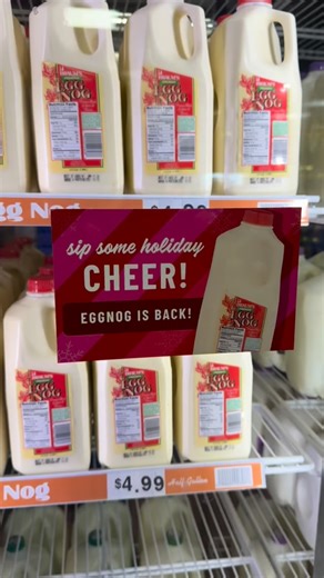 Braum's Ice Cream & Dairy on Instagram: "Make sure to stop by Braum’s and grab some Eggnog for you holiday gatherings this week!"