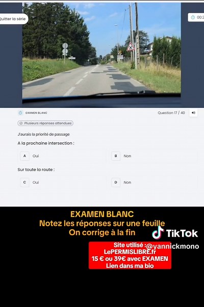 Examen de Permis de Conduire - Correction 2025