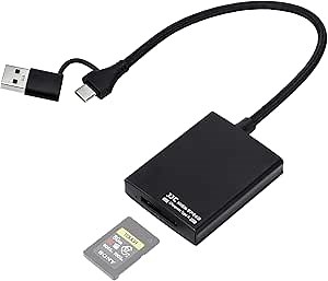 JJC CFexpress Type A Card Reader Writer, USB 3.2 Gen2 USB-C, Transfer Speed up to 10Gbps, Compatible with Android, Windows XP/Vista/7/8/8.1/10/11, Mac OS, iOS System Computer Smartphone Laptop