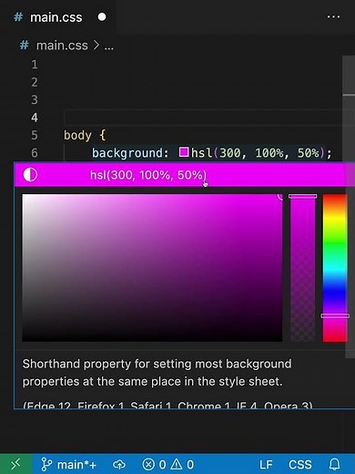 VS Code Shorts — Converting CSS color formats