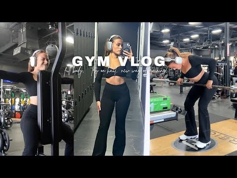 GYM VLOG 🎧| full body, WISKII try on haul, training upper body