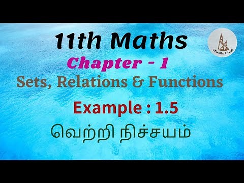 11th Maths, Example : 1.5