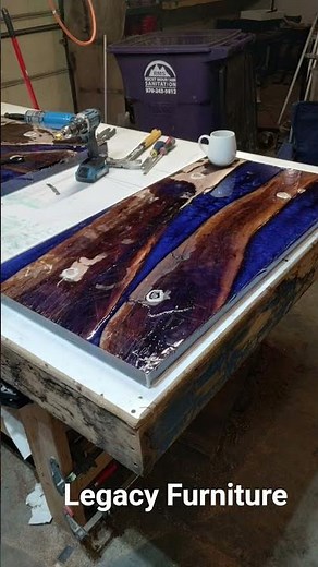 Walnut Epoxy Coffee Table Set | Nokon Blue River Table | Handcrafted Luxury Furniture