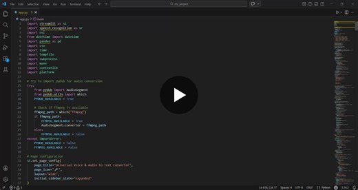 #python #streamlit #speechtotext #audioprocessing #opensource #programming #dataanaylst #datascience | ASHISH KUMAR
