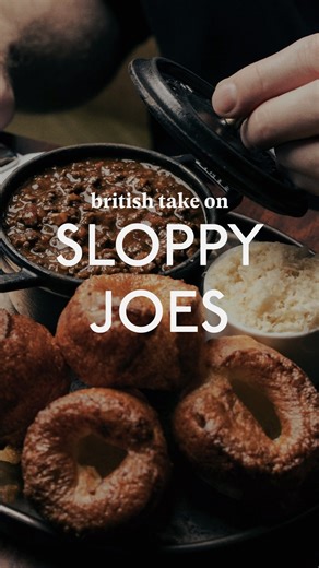 Hawksmoor Chicago on Instagram: "Yorkshire Sloppy Joes: Messy flavor bombs, with your martini. Think mince on toast, but with mini beef-dripping Yorkshire puds (and a messy dollop of creme fraiche) to scoop and scoff with."