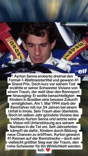AYRTON SENNAS LETZTER WUNSCH WURDE ZUM GRÖSSTEN SIEG SEINES LEBENS ❤️🏎️