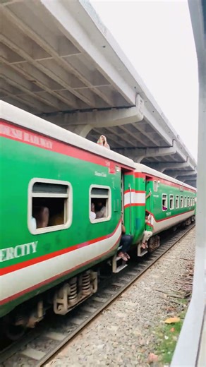 train crossing view from the window #shorts