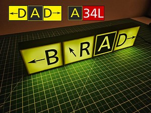 Taxiway Sign Decor - Customisable - Aviation and Airport Signs - Perfect Gift for Aviation Enthusiasts - With Optional Lights - Etsy