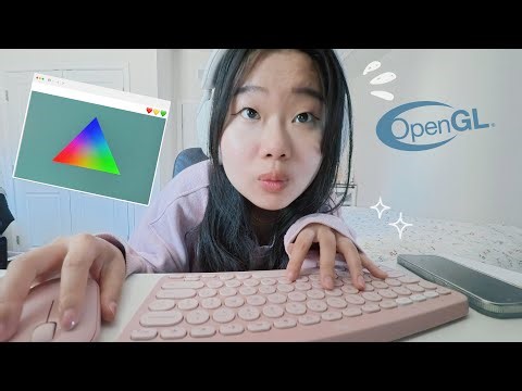 making my first triangle in opengl 🌷 devlog