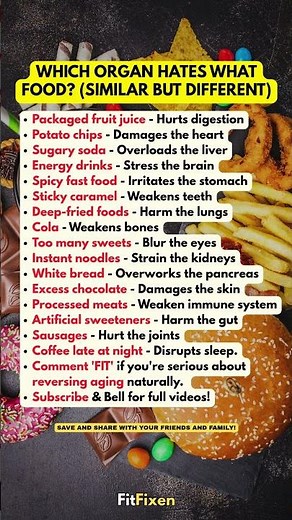 👆 What DAMAGES Which Organ After 50 (Prevention Guide)! #FitFixen #Shorts