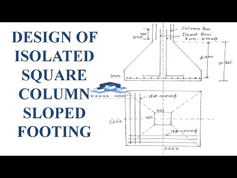 DESIGN OF ISOLATED SQUARE COLUMN SLOPED FOOTING WITH DOWEL BARS AS PER IS 456-2000
