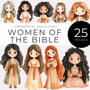 Women of the Bible Clipart Instant Download Watercolor Biblical Female Characters, Christian Art, Bible Study, Sunday School, Religious Pngs - Etsy