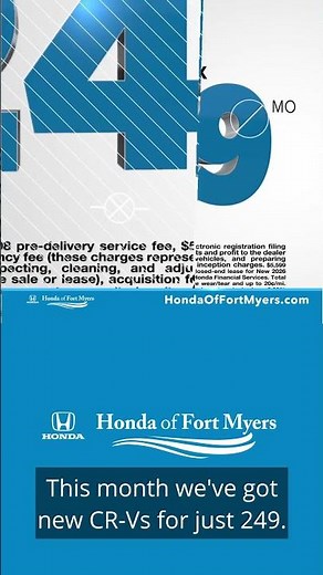 This Month Get a New 2026 CR-V LX For just $249/Mo at Honda of Fort Myers